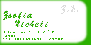 zsofia micheli business card